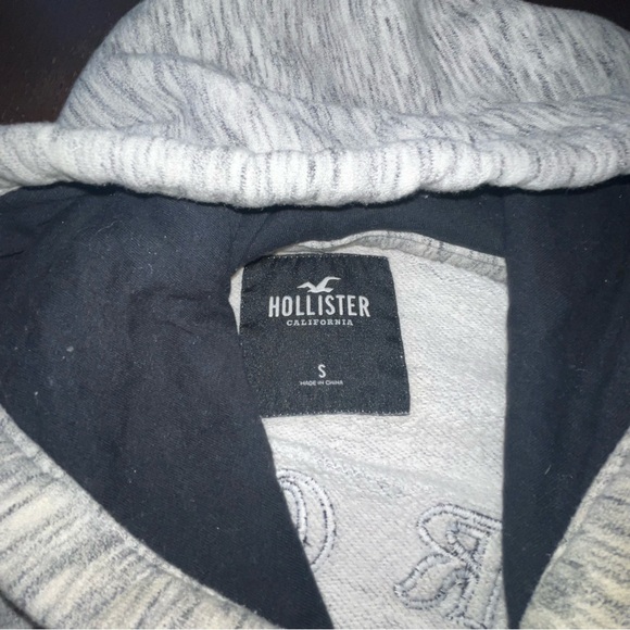 Hollister California Panther Los Angeles Men’s Hoodies Size Small Grey Blue VTG - Picture 7 of 7